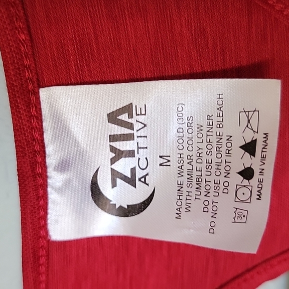 Zyia Lounge Pickleball Sporty red knot Vubrant tank medium - Picture 3 of 6